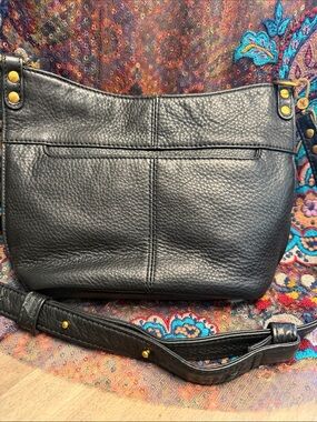 Classic Black leather Hobo crossbody/Shoulder Bag - Timeless Everyday Carry